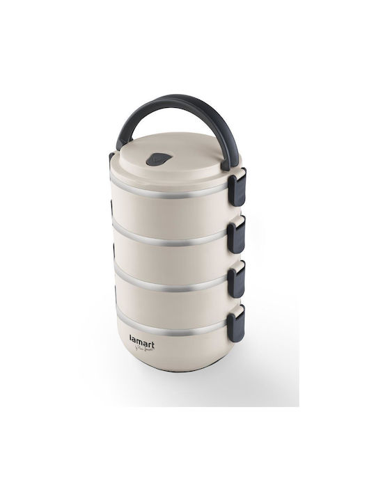 Lamart Lunchbox Isolierte Lunchbox Inox Beige 2400ml 1Stück