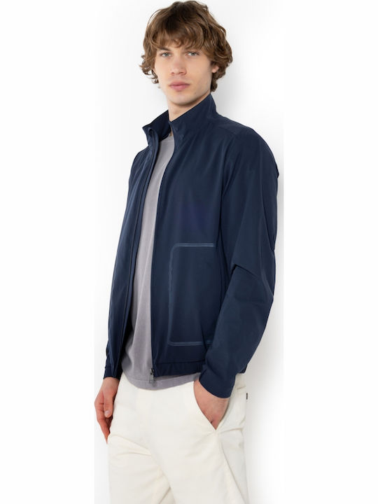 Jacke Bomber Wasserdicht und Winddicht Dark Blue