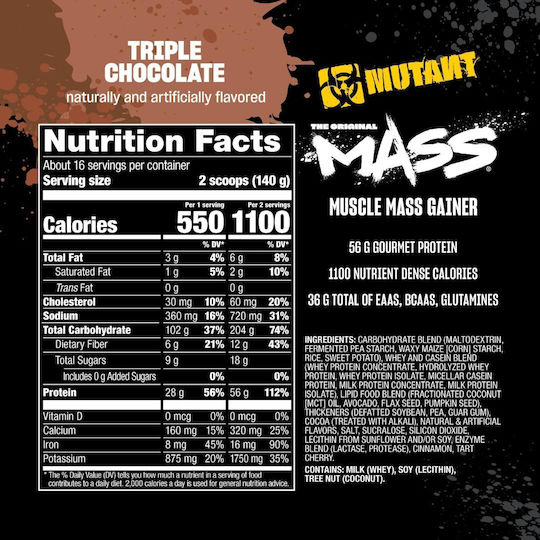 Mutant Muscle cu Aromă Triple Chocolate 2.27kg