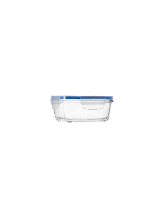 Borgonovo Lunchbox Glas Blau Geeignet für die Mikrowelle 14.5x10cm 1Stück