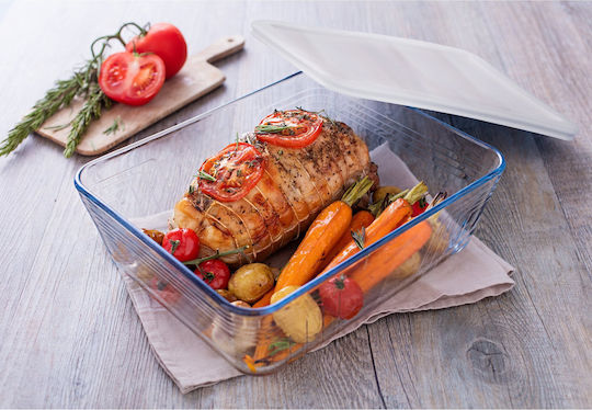 Pyrex Lunchbox Glas White Geeignet für die Mikrowelle 1500ml 1Stück