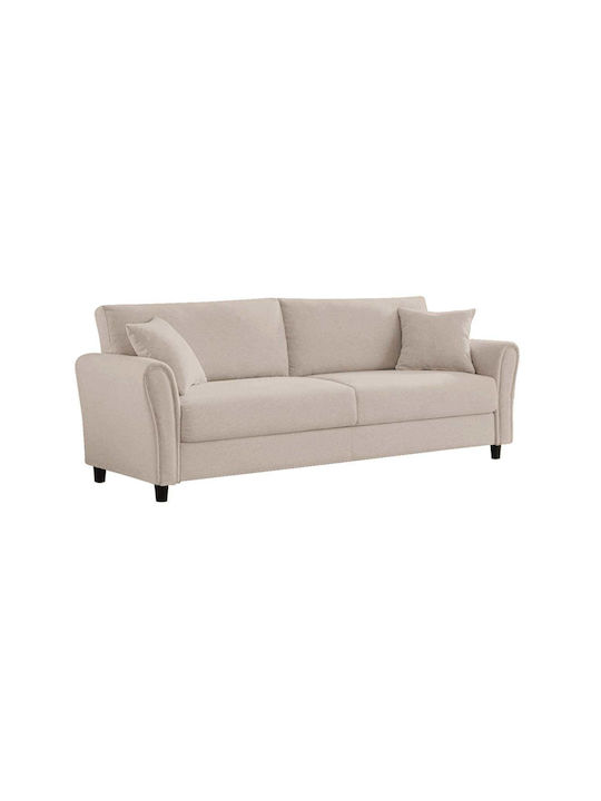 Dreisitzer Sofa Beige 212x78x87cm E9508,1
