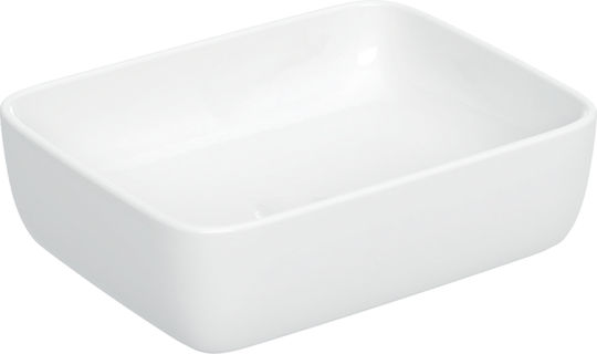 Geberit Επικαθήμενος Νιπτήρας Πορσελάνης 45x35cm Λευκό