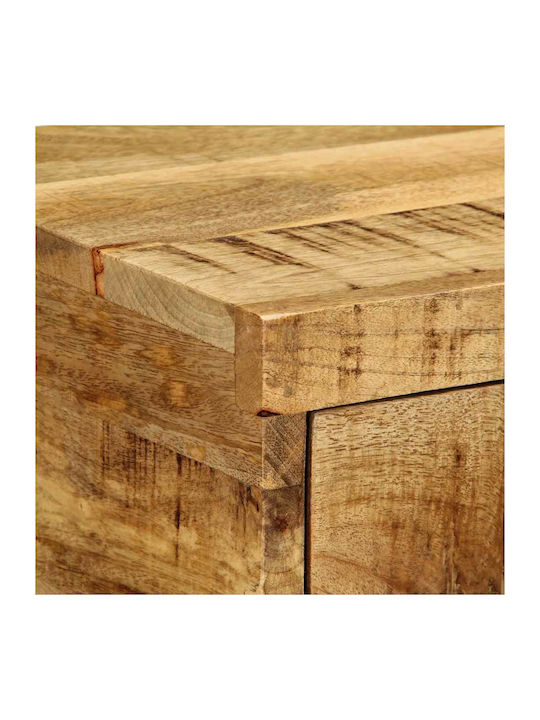 Bedside Table Made of Solid Brown Wood 40x30x19cm