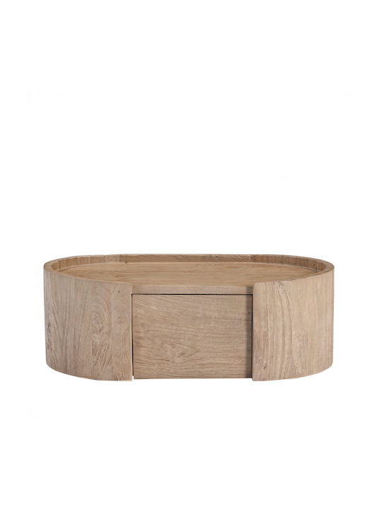 Nachttisch Minimal Holz Braun 60x35x20cm