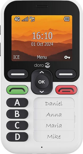 Doro Leva X10 Single SIM Κινητό με Μεγάλα Κουμπιά Λευκό