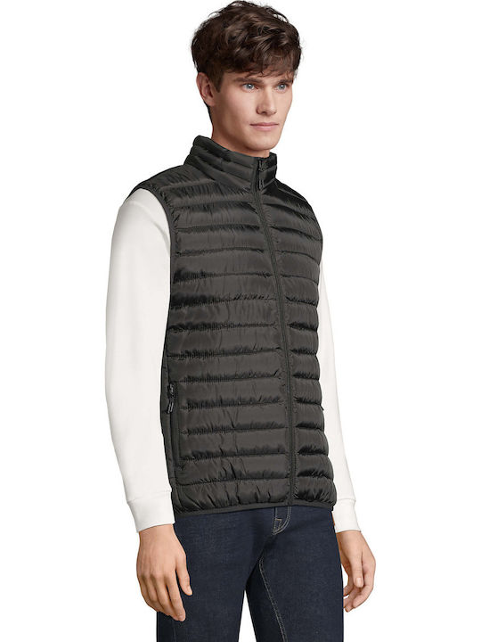 Ärmellose Puffer Jacke Schwarz