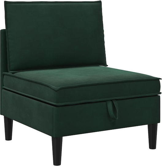 Velvet Armchair Dark Green 70x70x82cm