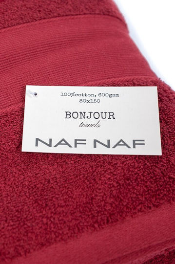 Biokarpet Naf Naf Bonjour Badetücher Tiefrot 50x100
