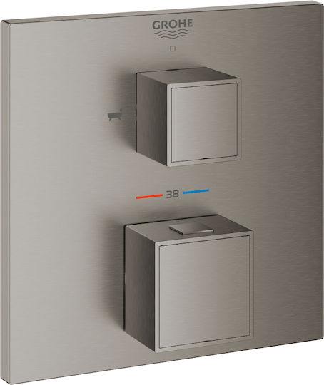 Grohe Смесител Вградена Батерия за Вана Сив