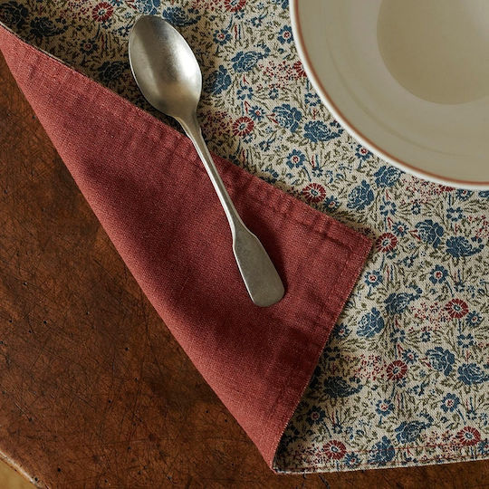 Laura Ashley Wild Clematis Placemats Tesatura Roșu 48x35cm 1buc