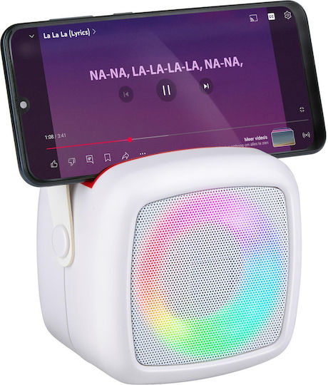 Cti Тонколона Karaoke с Безжични Микрофони и Светлинни Ефекти J_87112524243_ Червен
