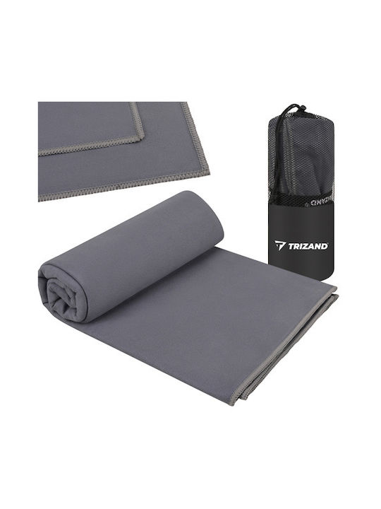 Trizand Gym Towel Microfiber Grey 180x100cm