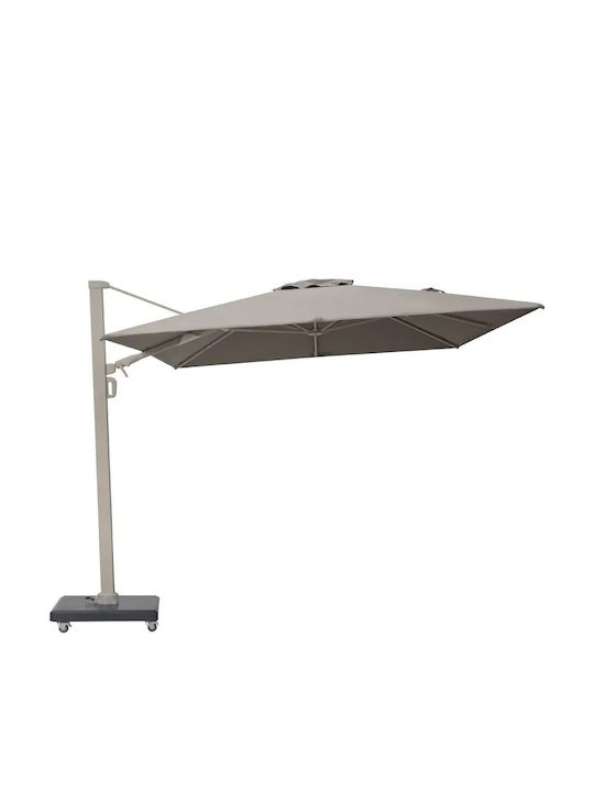 Umbrelă Suspendată Din Aluminiu Bej 2.6x3.5m