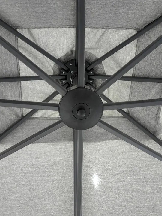 Ομπρέλα Κρεμαστή Αλουμινίου Γκρι 2.6x3.5m