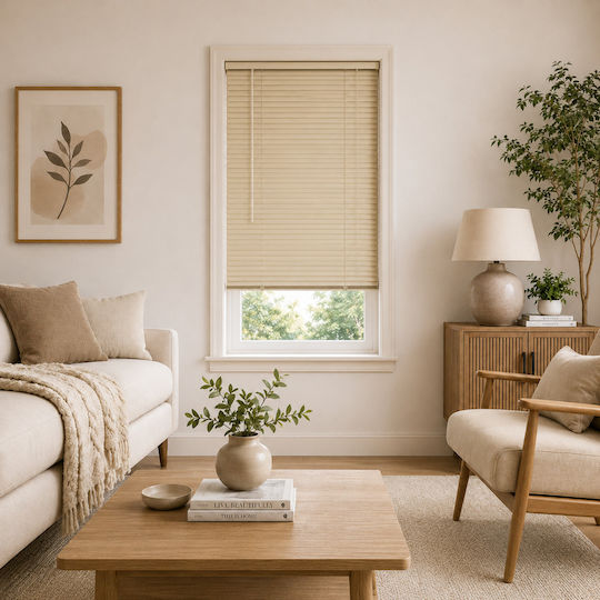 MRShome Aluminum Shading Blind In Beige Colour W80xH140cm