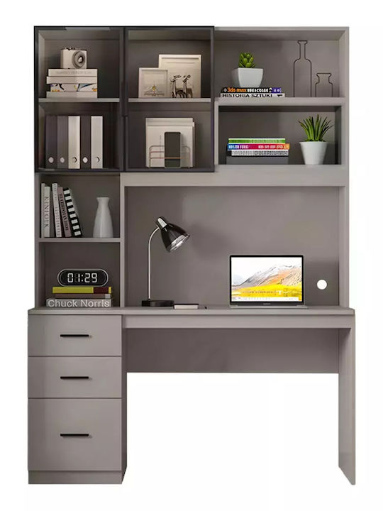 Birou De Calculatoare Citoro Din Lemn Agregat Cu Birou Bej 120x50x180cm