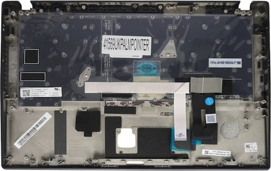 Laptop Keyboard Palmrest Lenovo Thinkpad T14s 20uh 20uj 5m10z54256 5m10z54257 UK Backlit Pointer Black Code 41569ukpalmpointer