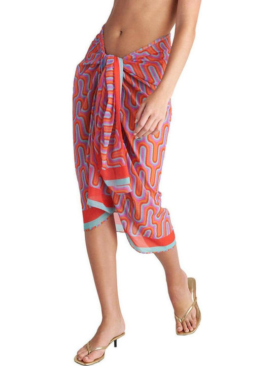 Blu4u Damen Pareo Strand Leichtes Stoff