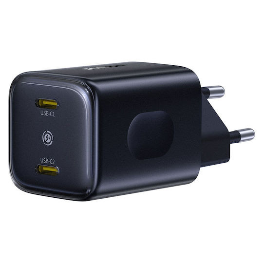 Baseus Baseus Kabeloser 2 USB-C Ausgangsanschlüsse 45W Schwarz