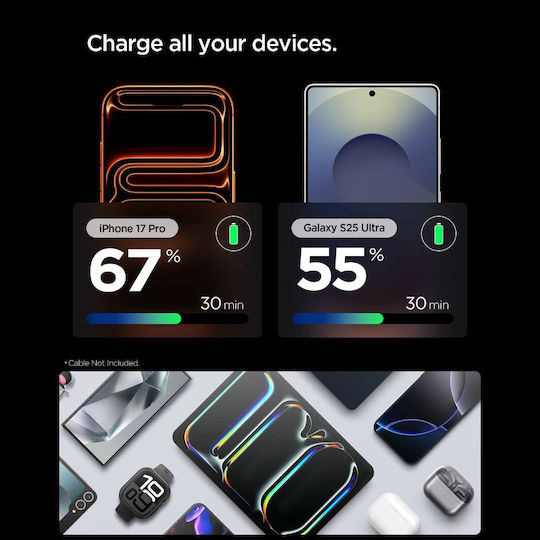Spigen Φορτιστής Χωρίς Καλώδιο GaN με Θύρα USB-C 30W Power Delivery / Quick Charge 3.0 / Quick Charge 2.0 Μπεζ (Essential)