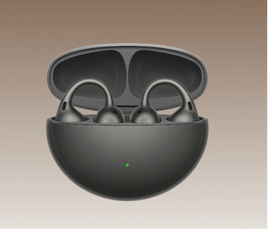 Oppo Enco Clip 2 Open Ear Bluetooth Handsfree Headphones with Sweat Resistance and Charging Case Slate Grey