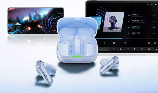 Earfun Air Pro 4+ In-ear Bluetooth Handsfree Earphones with Sweat Resistance and Charging Case Blue