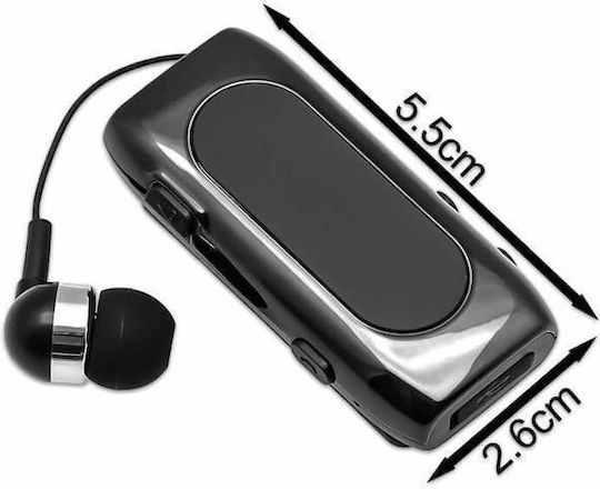 K55 In-ear Bluetooth Handsfree Ακουστικό Πέτου Μαύρο