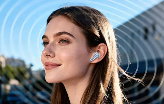 Earfun Air Pro 4+ In-ear Bluetooth Handsfree Earphones with Sweat Resistance and Charging Case Blue