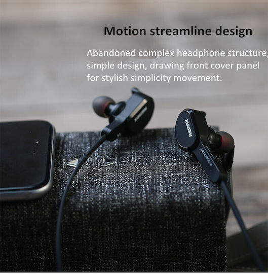 Remax RS-S5 In ear Bluetooth хендсфри Слушалки с Устойчивост на Пот Черен