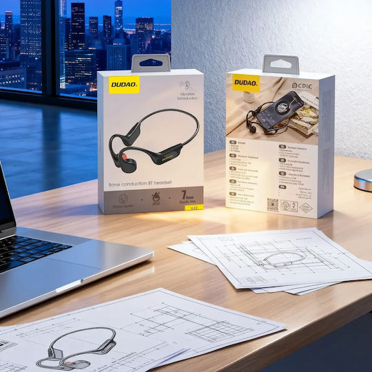 Dudao U22 Костна проводимост Bluetooth хендсфри Слушалки с Устойчивост на Пот Черен