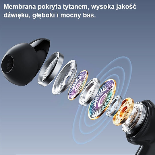 Awei T50 In-ear Bluetooth Handsfree Earphones with Sweat Resistance and Charging Case Black