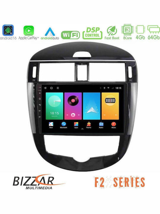 Bizzar Car Audio System for Nissan Pulsar 2015-2018 with A/C (Bluetooth/USB/WiFi/GPS/Apple CarPlay/Android Auto) with 9" Touch Screen