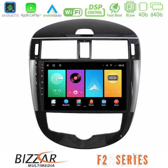 Bizzar Ηχοσύστημα Αυτοκινήτου για Nissan Pulsar 2015-2018 με A/C (Bluetooth/USB/WiFi/GPS/Apple-Carplay/Android-Auto) με Οθόνη Αφής 9"