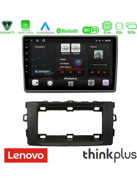 Lenovo Auto-Audiosystem Für Toyota Auris 2013-2016 Bluetooth USB AUX Eingebautes Wi-Fi GPS Apple CarPlay Android Auto Mit 10 Zoll Touchscreen