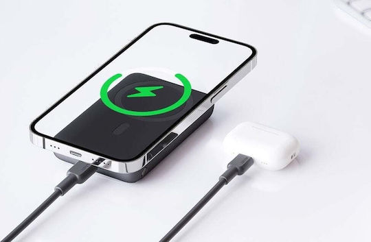 Aukey PB-MS01 MagSafe Power Bank 6700mAh 20W mit USB-C Ausgangsanschlüsse Power Delivery Schwarz