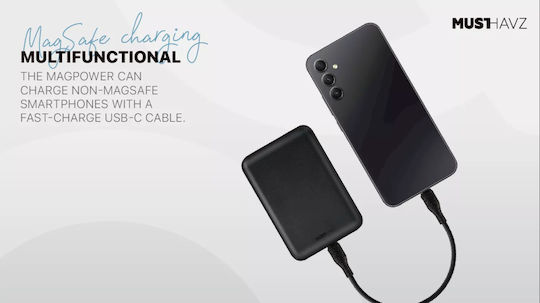 Musthavz MHPWRMP10A4BLK MagSafe Power Bank 10000mAh Μαύρο