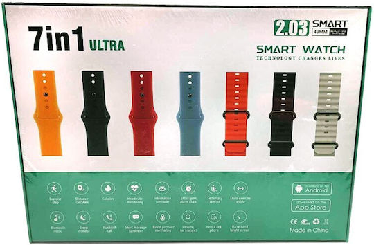 HL-04741 49mm Smartwatch με Παλμογράφο (Μαύρο)