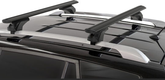 Menabo Aluminum Bars Sonic Black XL 130 cm Black Color Zafira B 5 Doors 2008>2012 Flush Rails 2 Pieces 14690/mb Mp.14690/mb-84