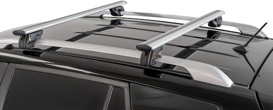 Menabo Aluminum Car Roof Bars for Audi A4 Allroad for Cars with Factory Bars Set with Roof Rack Legs Silver