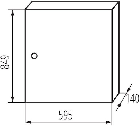Metal Modular Switchgear 5x24 Surface Mounted Ip30 N+pe I Door Class White Kp-db-i-ms-524 White 32656