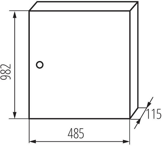 Metal Modular Switchgear 6x18 Surface Mounted Ip30 N+pe I Class Door White Kp-db-i-ms-618 White 29327