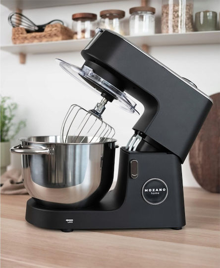 Mozano Home Stand Mixer 2300W with Stainless Bowl 6.2lt Black