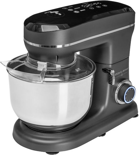 Götze&Jensen Küchenmaschine 1500W mit Rostfreiem Schüssel 6lt Graues