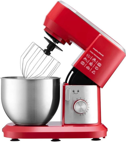 Morphy Richards Mixer Planetar 500W cu Bol din Inox 6lt Roșie