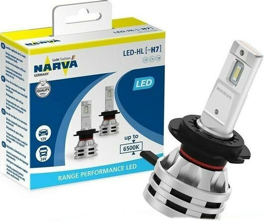 Narva Lamps Car & Motorcycle Range Performance H7 LED 6000K Cold White 12-24V 19W 2pcs