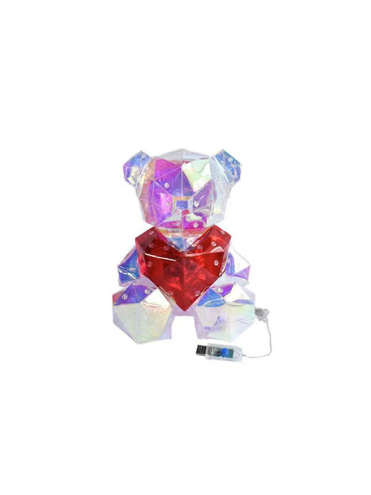 Bear Heart LED Table Lamp 20x12cm