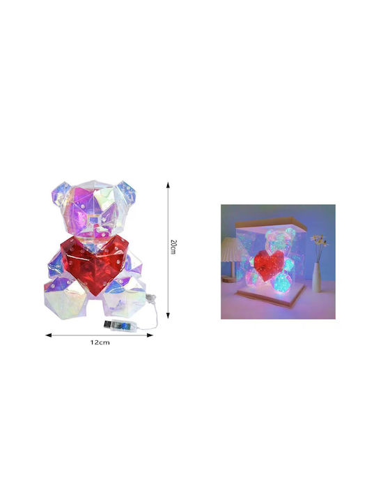 Bear Heart LED Table Lamp 20x12cm