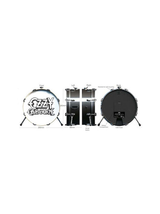 Ozzy Osbourne Drum Decorative Lamp 3D Illusion White NS3815
