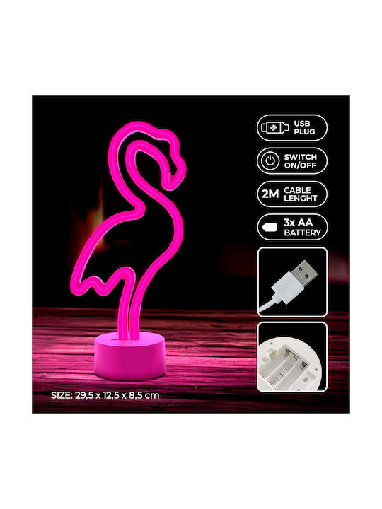 Neon Led On Stand Flamingo Pink Usb-c Fsc-11 Forever Light
